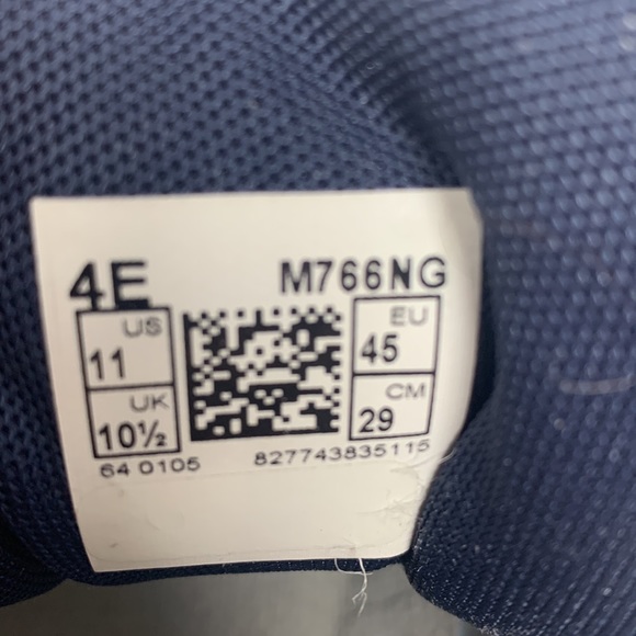 New Balance 766 white blue Abzorb walking shoes comfort wide width 4E - Picture 7 of 9